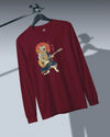 Cat Guitarist Ukiyo-e Unisex Long Sleeve Tee