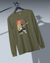 Cat Guitarist Ukiyo-e Unisex Long Sleeve Tee