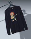 Cat Guitarist Ukiyo-e Unisex Long Sleeve Tee