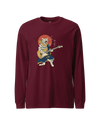 Cat Guitarist Ukiyo-e Unisex Long Sleeve Tee