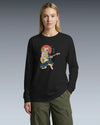 Cat Guitarist Ukiyo-e Unisex Long Sleeve Tee