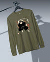 Cat Ninja Japanese Ukiyo-e Unisex Long Sleeve Tee - Samurai Original