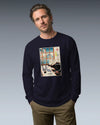 Cat Programmer Ukiyo-e Unisex Long Sleeve Tee