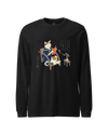 Cat Reading Book Japanese Ukiyo-e Unisex Long Sleeve Tee