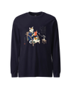 Cat Reading Book Japanese Ukiyo-e Unisex Long Sleeve Tee