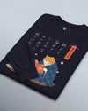 Cat Reading Books Japanese Ukiyo-e Unisex Long Sleeve Tee 2