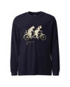 Cat Ride Funny Japanese Ukiyo-e Unisex Long Sleeve Tee