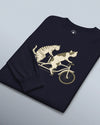 Cat Ride Funny Japanese Ukiyo-e Unisex Long Sleeve Tee