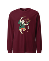 Cat Samurai Ramen Ukiyo-e Unisex Long Sleeve Tee