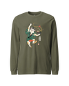 Cat Samurai Ramen Ukiyo-e Unisex Long Sleeve Tee