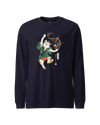 Cat Samurai Ramen Ukiyo-e Unisex Long Sleeve Tee