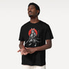 Cat Samurai Sumi-e Japanese Unisex organic t-shirt