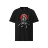 Cat Samurai Sumi-e Japanese Unisex organic t-shirt