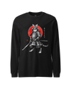 Cat Samurai Sumi-e Japanese Unisex Long Sleeve Tee