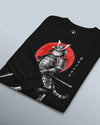 Cat Samurai Sumi-e Japanese Unisex Long Sleeve Tee