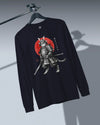 Cat Samurai Sumi-e Japanese Unisex Long Sleeve Tee