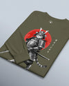 Cat Samurai Sumi-e Japanese Unisex Long Sleeve Tee