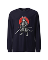 Cat Samurai Sumi-e Japanese Unisex Long Sleeve Tee
