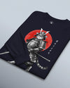 Cat Samurai Sumi-e Japanese Unisex Long Sleeve Tee