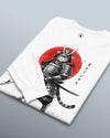 Cat Samurai Sumi-e Japanese Unisex Long Sleeve Tee