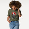 Cat Samurai Sumi-e Japanese Unisex organic t-shirt