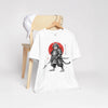 Cat Samurai Sumi-e Japanese Unisex organic t-shirt