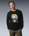 Cat Samurai Funny Ukiyo-e Japanese Unisex Long Sleeve Tee