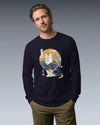 Cat Samurai Funny Ukiyo-e Japanese Unisex Long Sleeve Tee