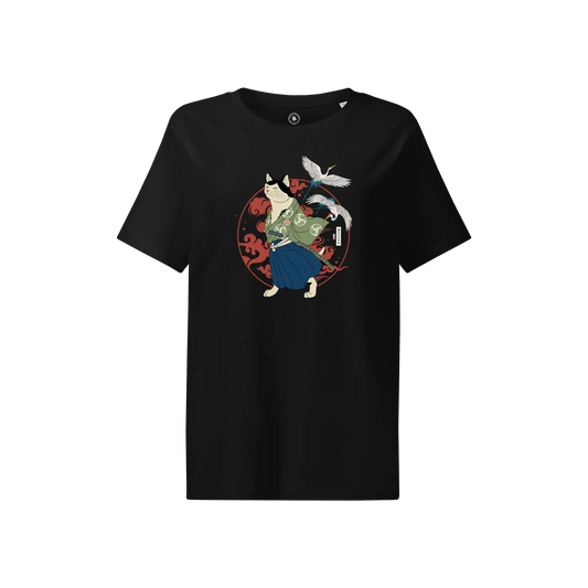 Cat Samurai Ukiyo-e Women’s organic t-shirt No.4