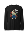 Cat Samurai Funny Ukiyo-e Japanese Unisex Long Sleeve Tee No.4