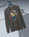 Cat Samurai Funny Ukiyo-e Japanese Unisex Long Sleeve Tee No.4