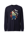 Cat Samurai Funny Ukiyo-e Japanese Unisex Long Sleeve Tee No.4