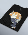 Cat Samurai Funny Ukiyo-e Japanese Unisex Long Sleeve Tee