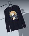 Cat Samurai Funny Ukiyo-e Japanese Unisex Long Sleeve Tee