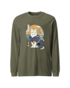 Cat Samurai Funny Ukiyo-e Japanese Unisex Long Sleeve Tee