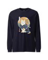 Cat Samurai Funny Ukiyo-e Japanese Unisex Long Sleeve Tee