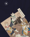Cat Brand Music Japan Ukiyo-e Unisex Long Sleeve Tee