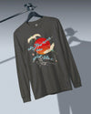 Crane Bird Japanese Ukiyo-e Unisex Long Sleeve Tee - Samurai Original