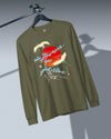 Crane Bird Japanese Ukiyo-e Unisex Long Sleeve Tee - Samurai Original