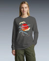 Crane Bird Japanese Ukiyo-e Unisex Long Sleeve Tee - Samurai Original