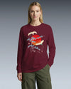 Crane Bird Japanese Ukiyo-e Unisex Long Sleeve Tee - Samurai Original