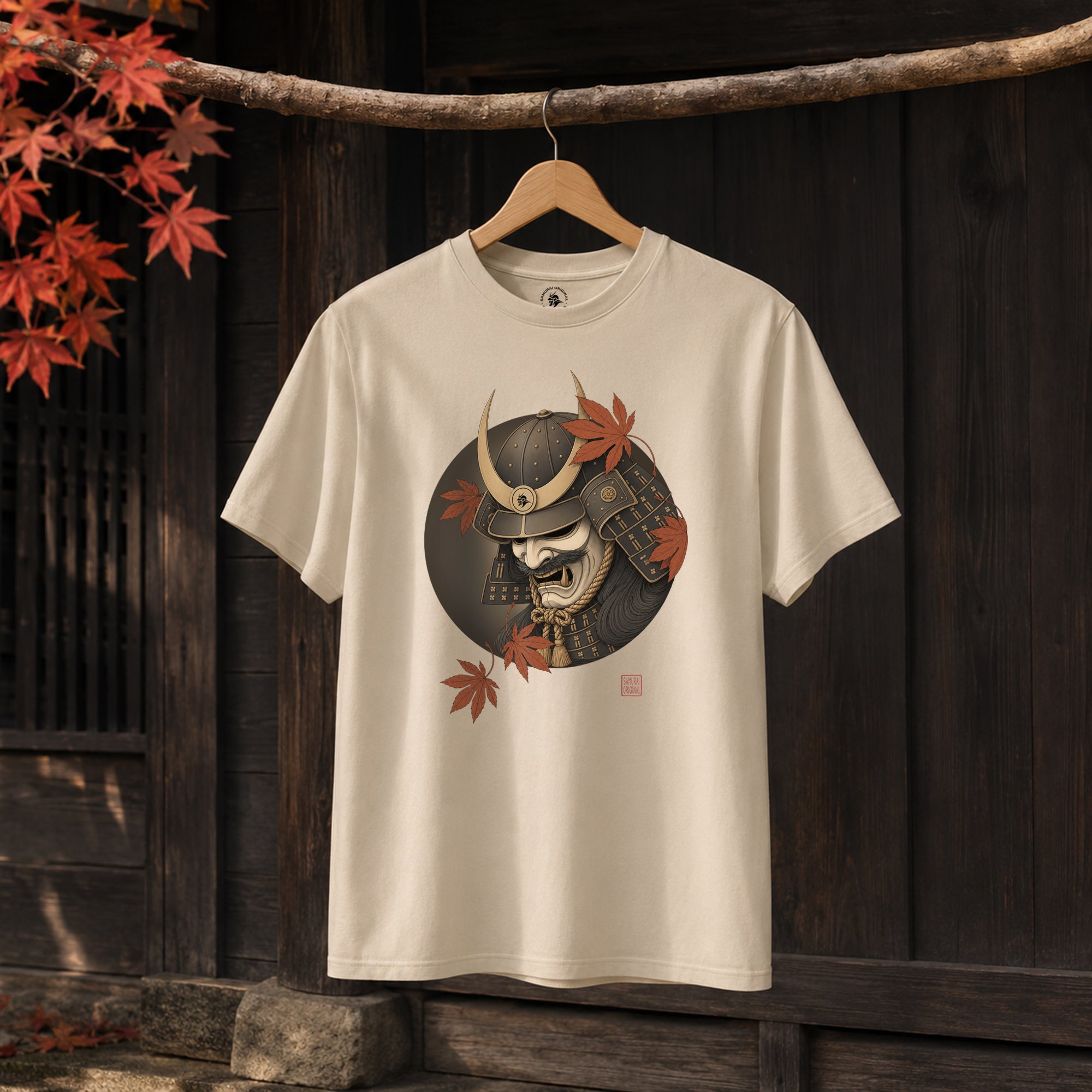 Crimson Autumn Samurai Organic T-Shirt | Samurai Original