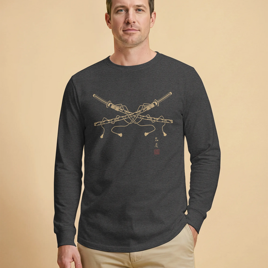 Crossed Samurai Katana Unisex Long Sleeve Tee - Samurai Original