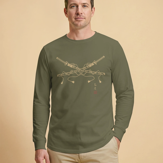 Crossed Samurai Katana Unisex Long Sleeve Tee - Samurai Original