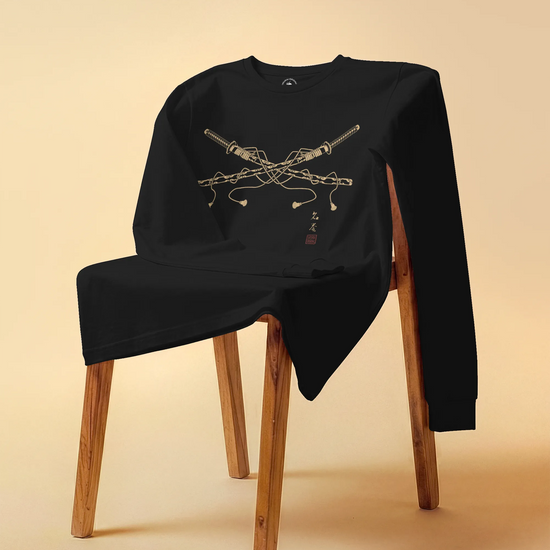 Crossed Samurai Katana Unisex Long Sleeve Tee - Samurai Original