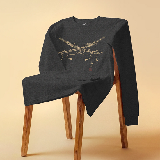 Crossed Samurai Katana Unisex Long Sleeve Tee - Samurai Original