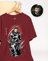 Custom Portrait Samurai Sumi-e Unisex organic t-shirt