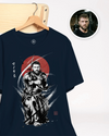 Custom Portrait Samurai Sumi-e Unisex organic t-shirt