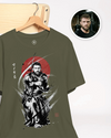 Custom Portrait Samurai Sumi-e Unisex organic t-shirt