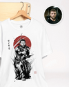 Custom Portrait Samurai Sumi-e Unisex organic t-shirt